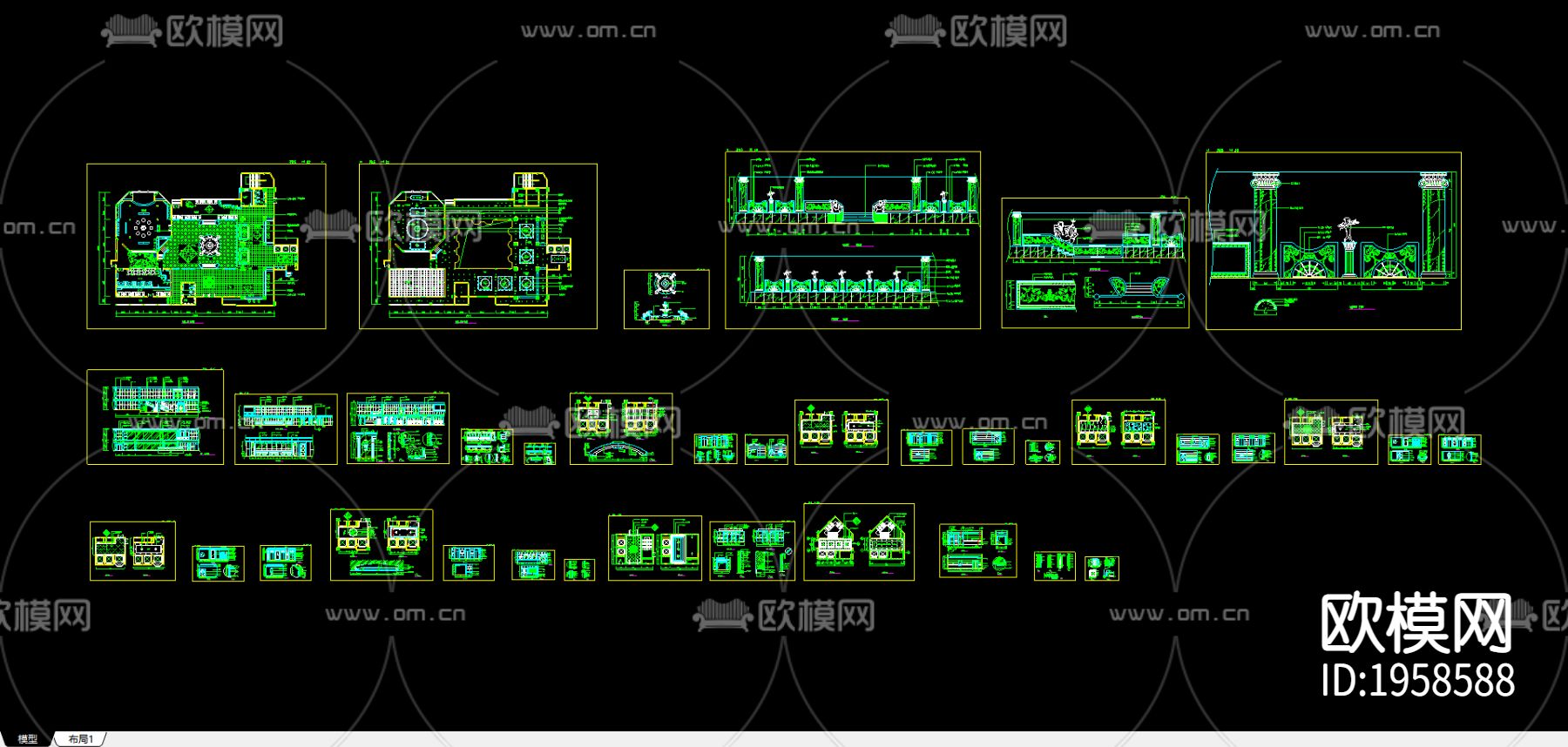 某宾馆施工图下载（渲染图3）