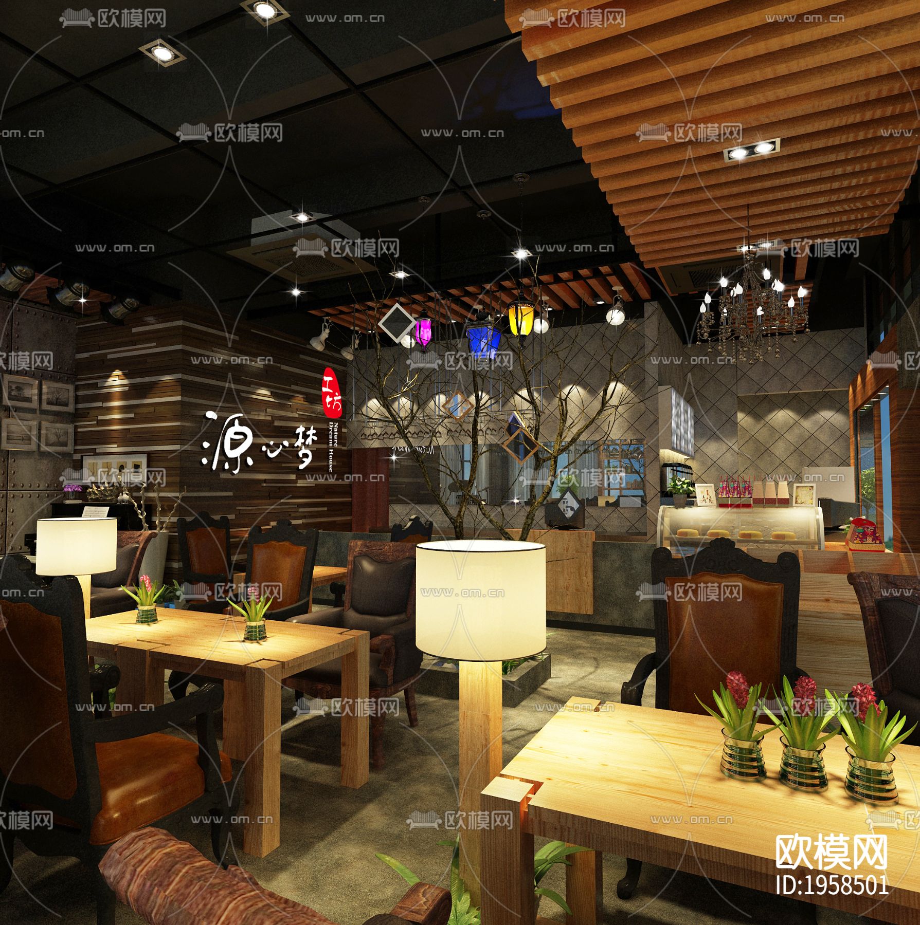 工业风西餐厅下载（渲染图8）