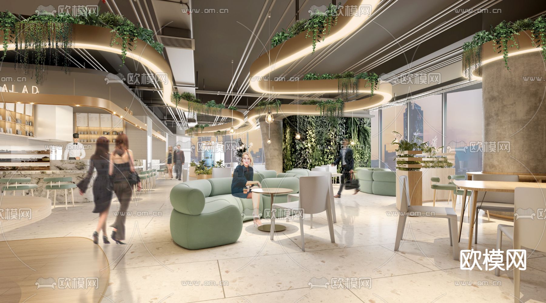 现代商场3d模型下载（渲染图1）