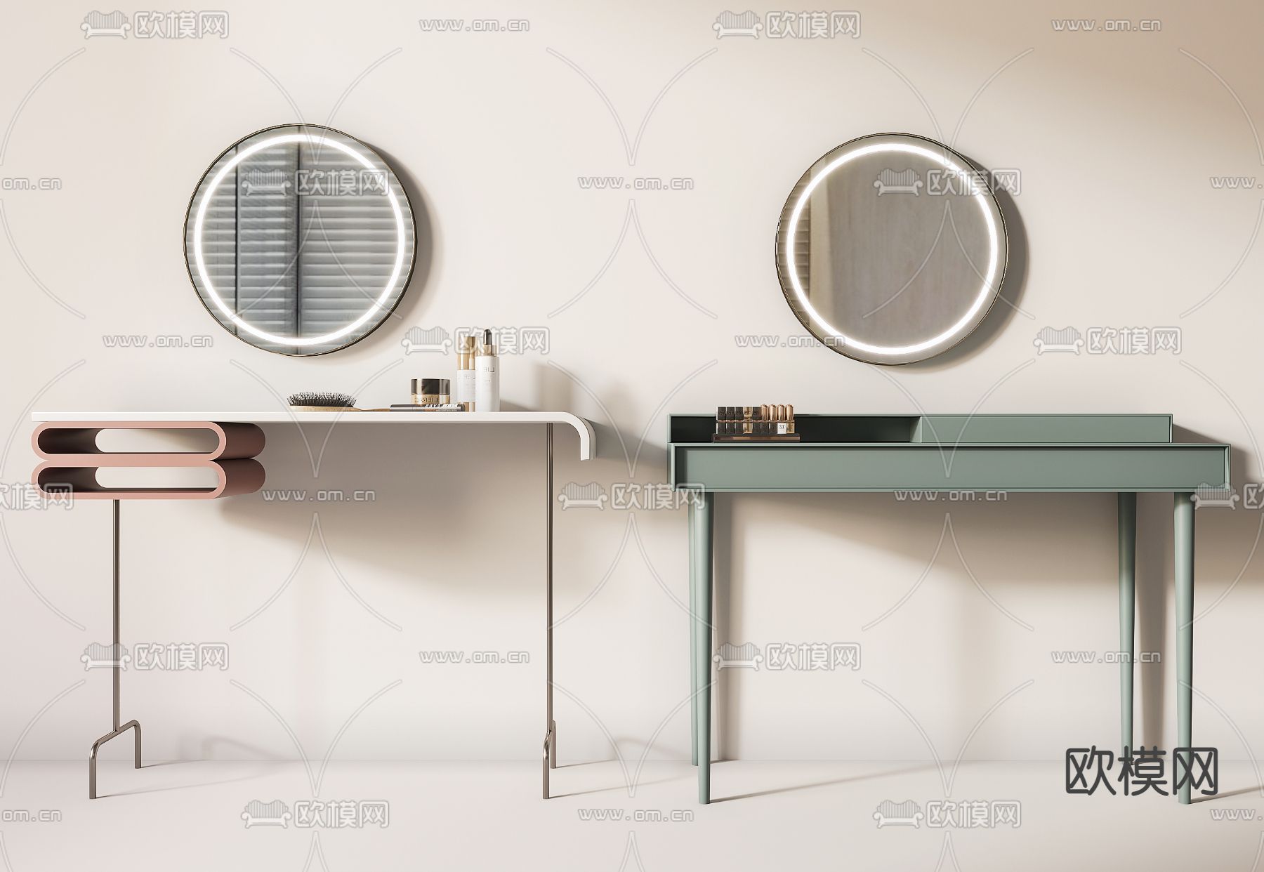 现代梳妆台3d模型下载