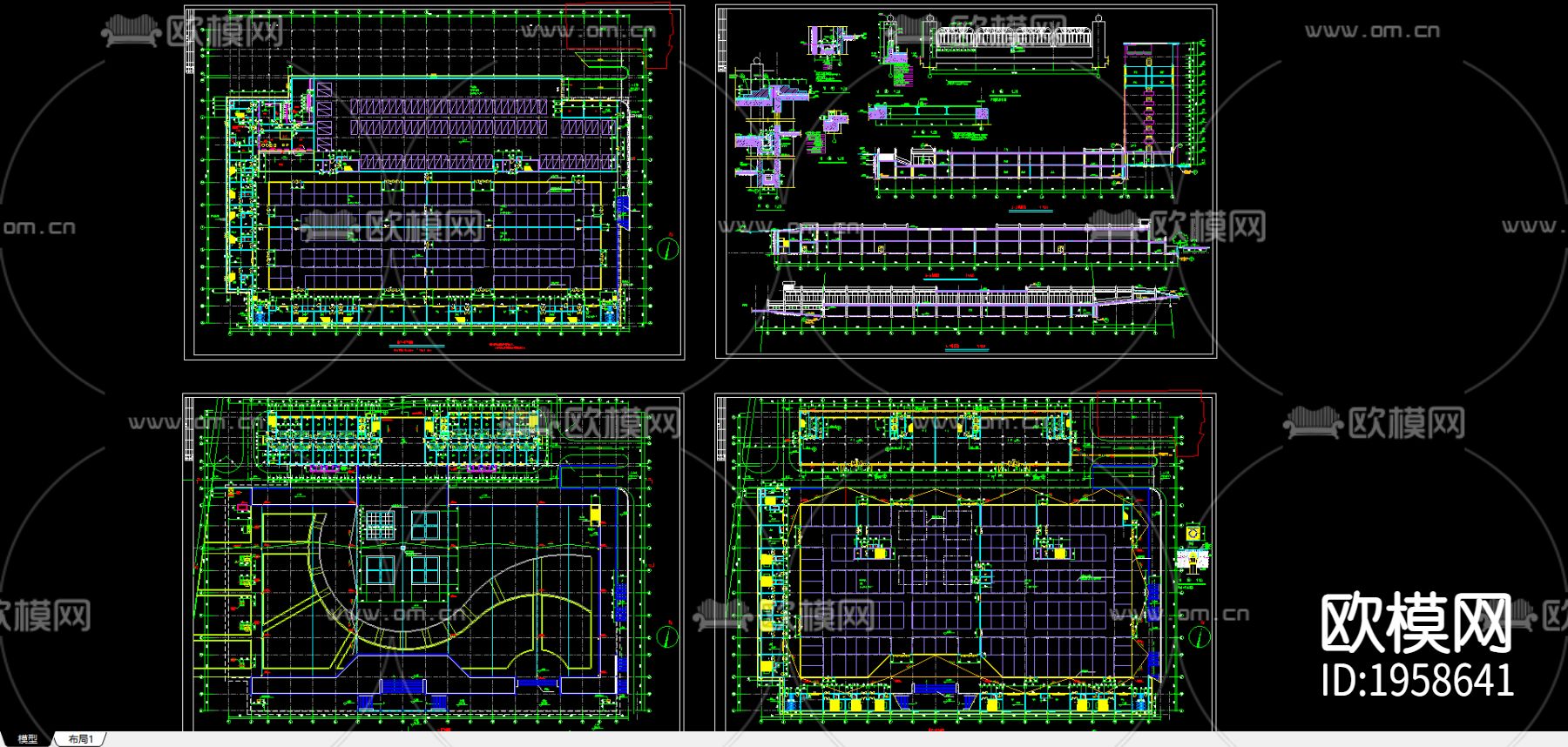 地下商场及宾馆施工图下载（渲染图2）