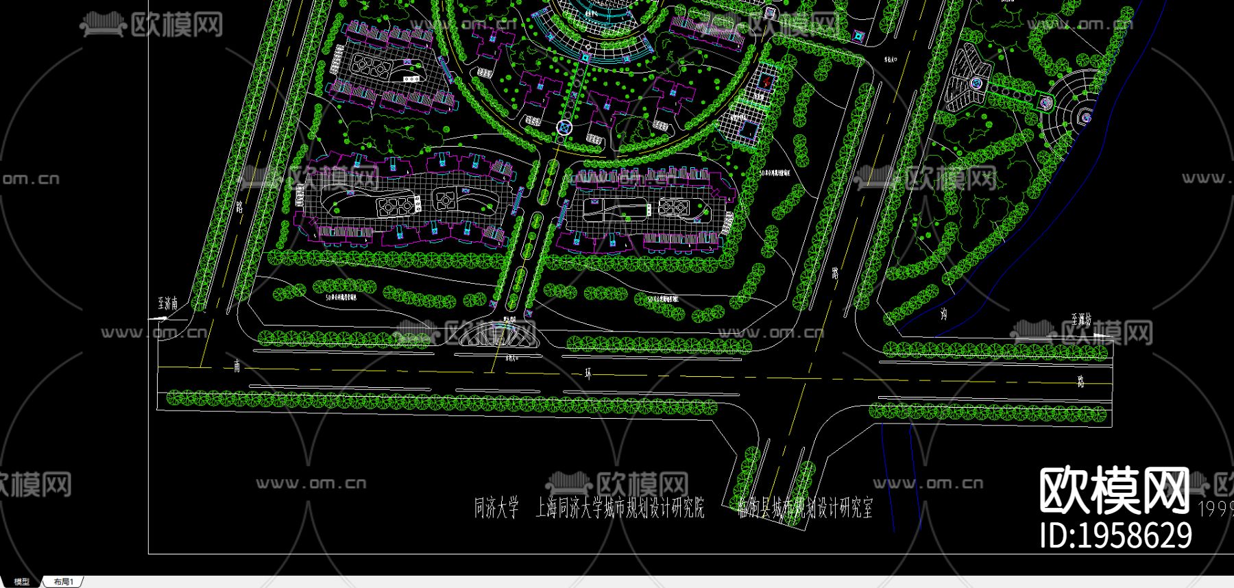 修建性详细规划总平面图下载（渲染图1）