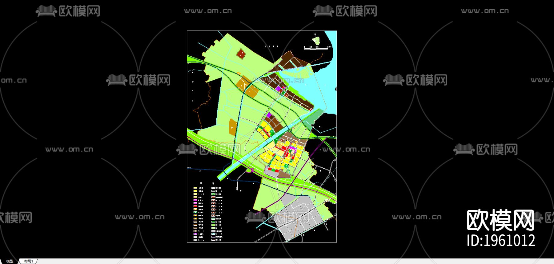 某镇总体规划图下载（渲染图2）