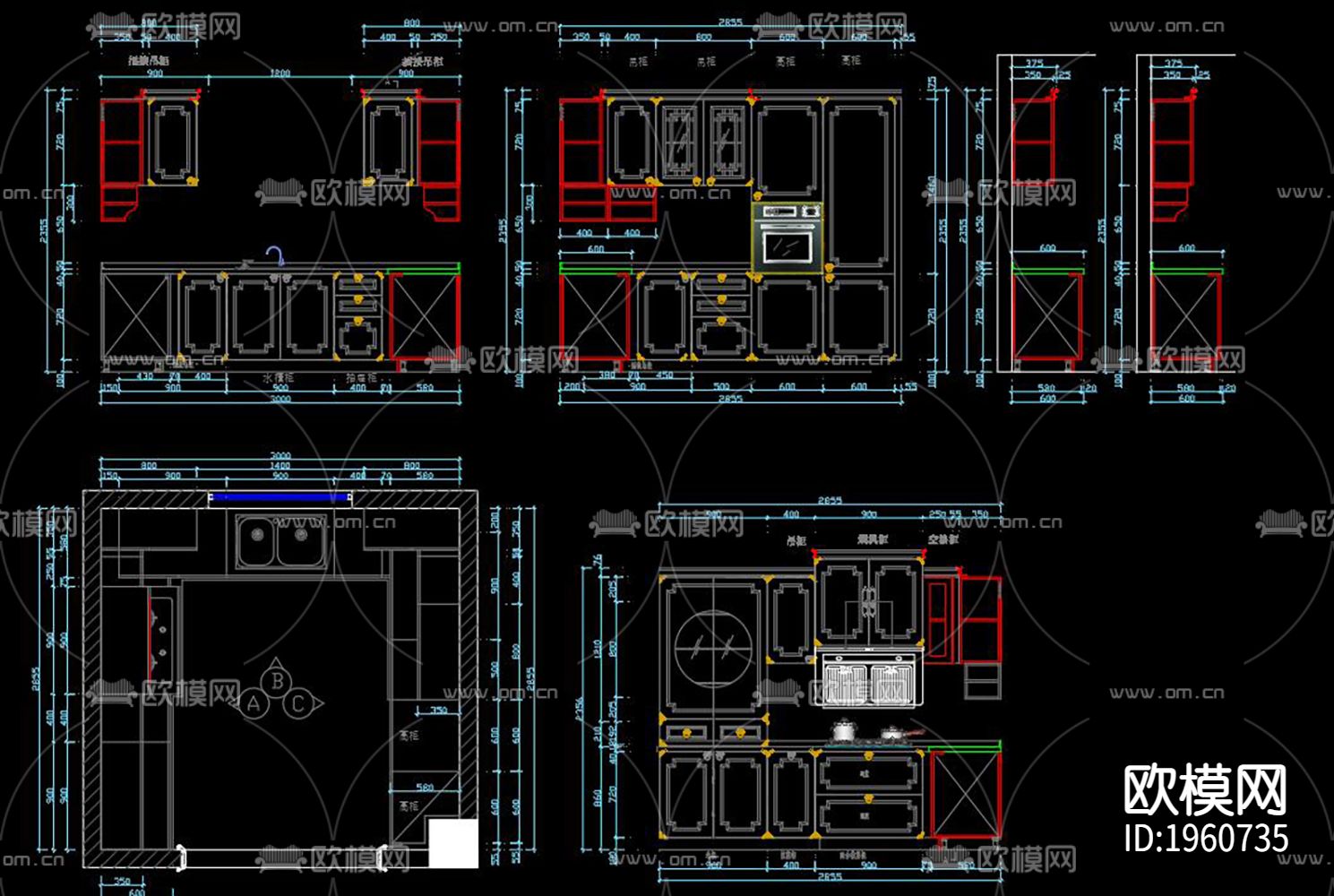 新中式橱柜下载（渲染图9）