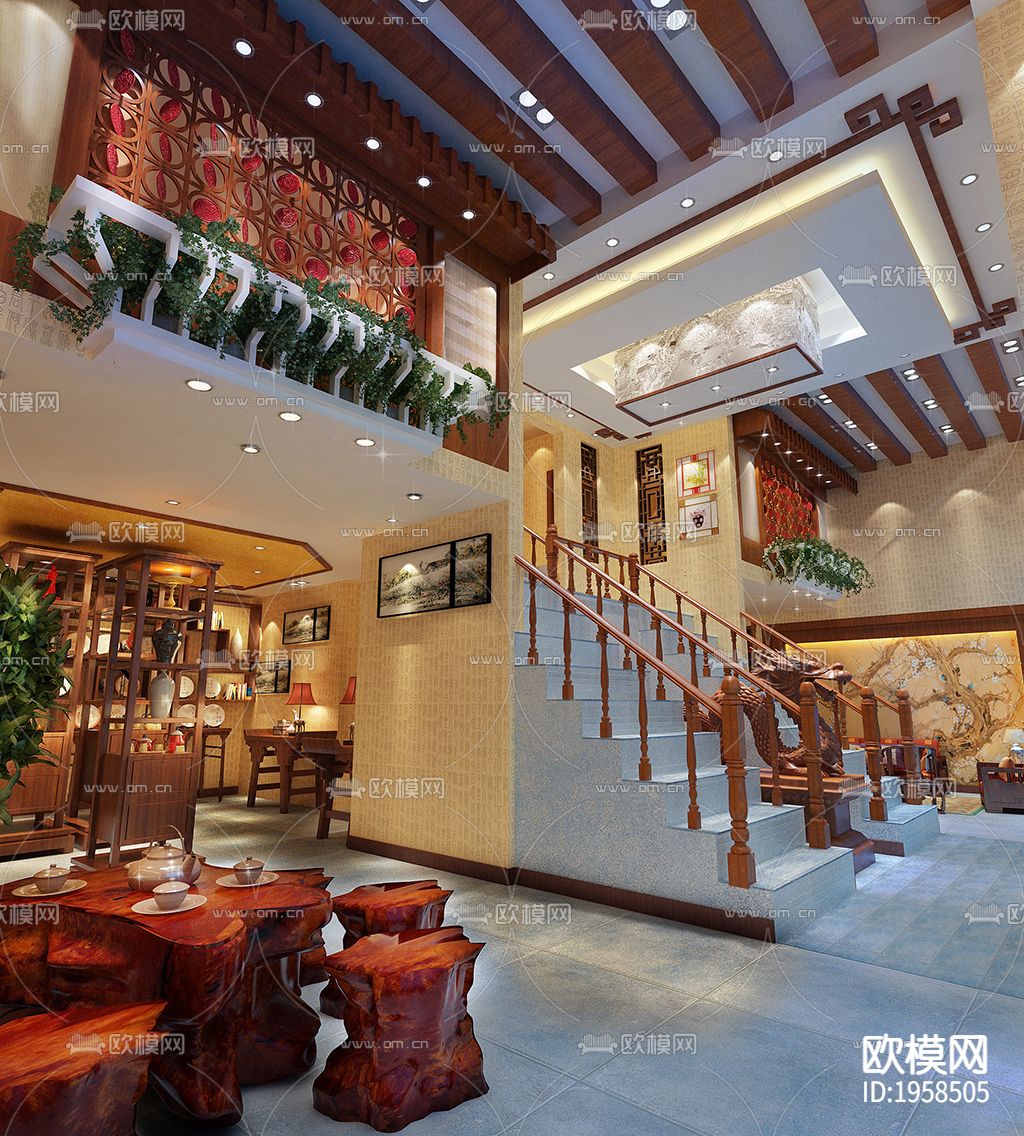 新中式茶庄下载（渲染图9）