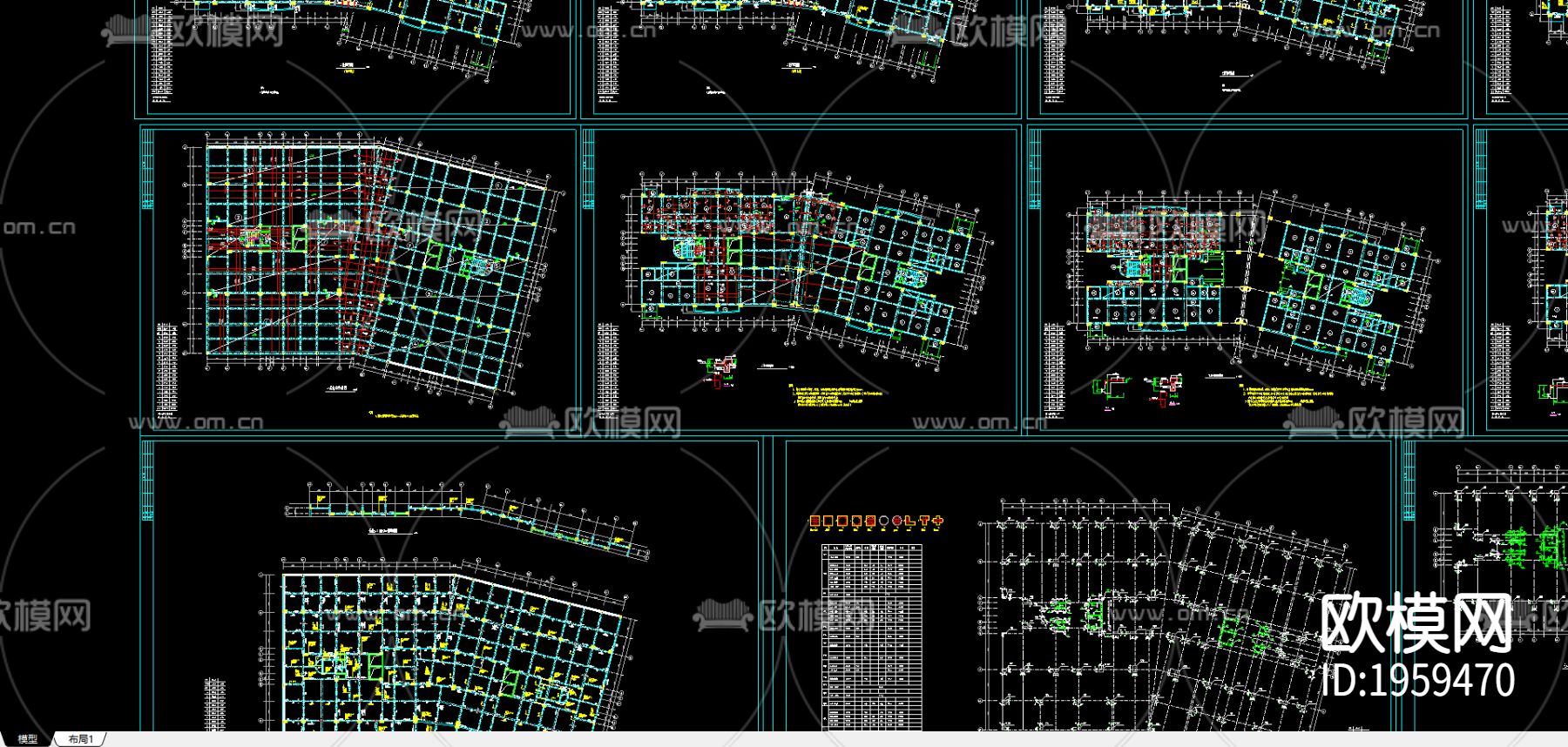 东莞某花园框架结构施工图下载（渲染图2）
