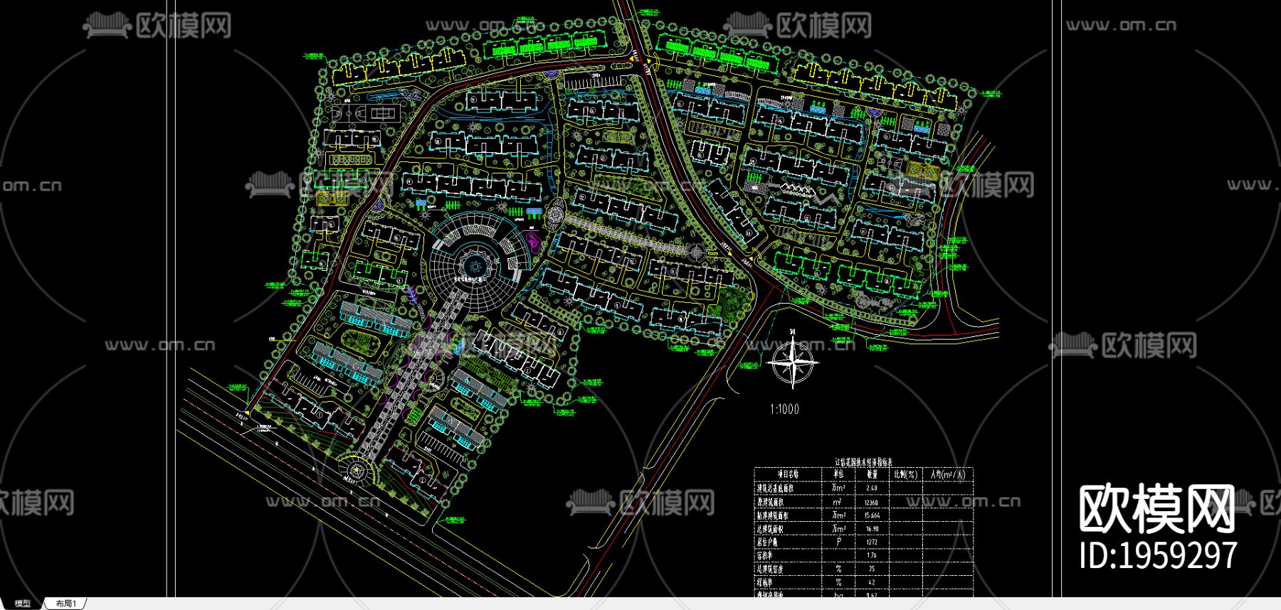 江信花园规划总平面图下载（渲染图3）