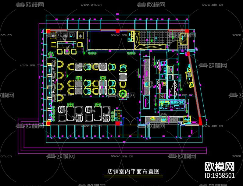 工业风西餐厅下载（渲染图3）