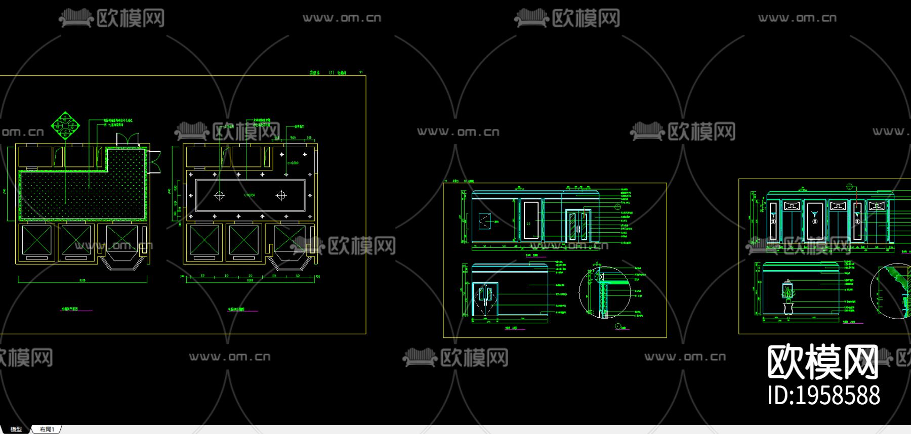 某宾馆施工图下载（渲染图1）