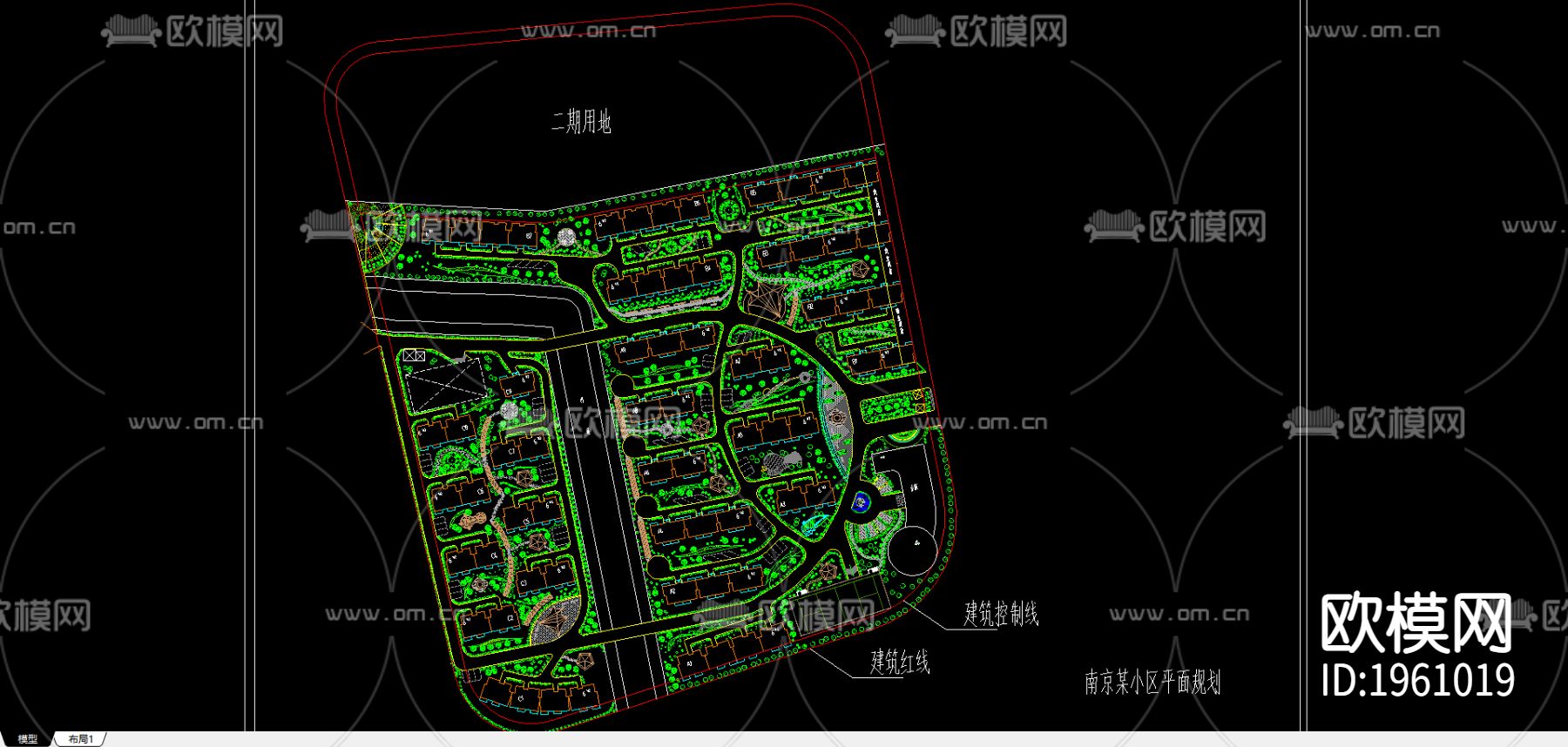 南京某小区的平面规划图下载（渲染图2）
