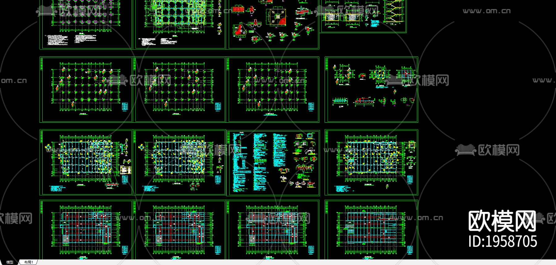 江苏某中学食堂结构施工图下载（渲染图3）
