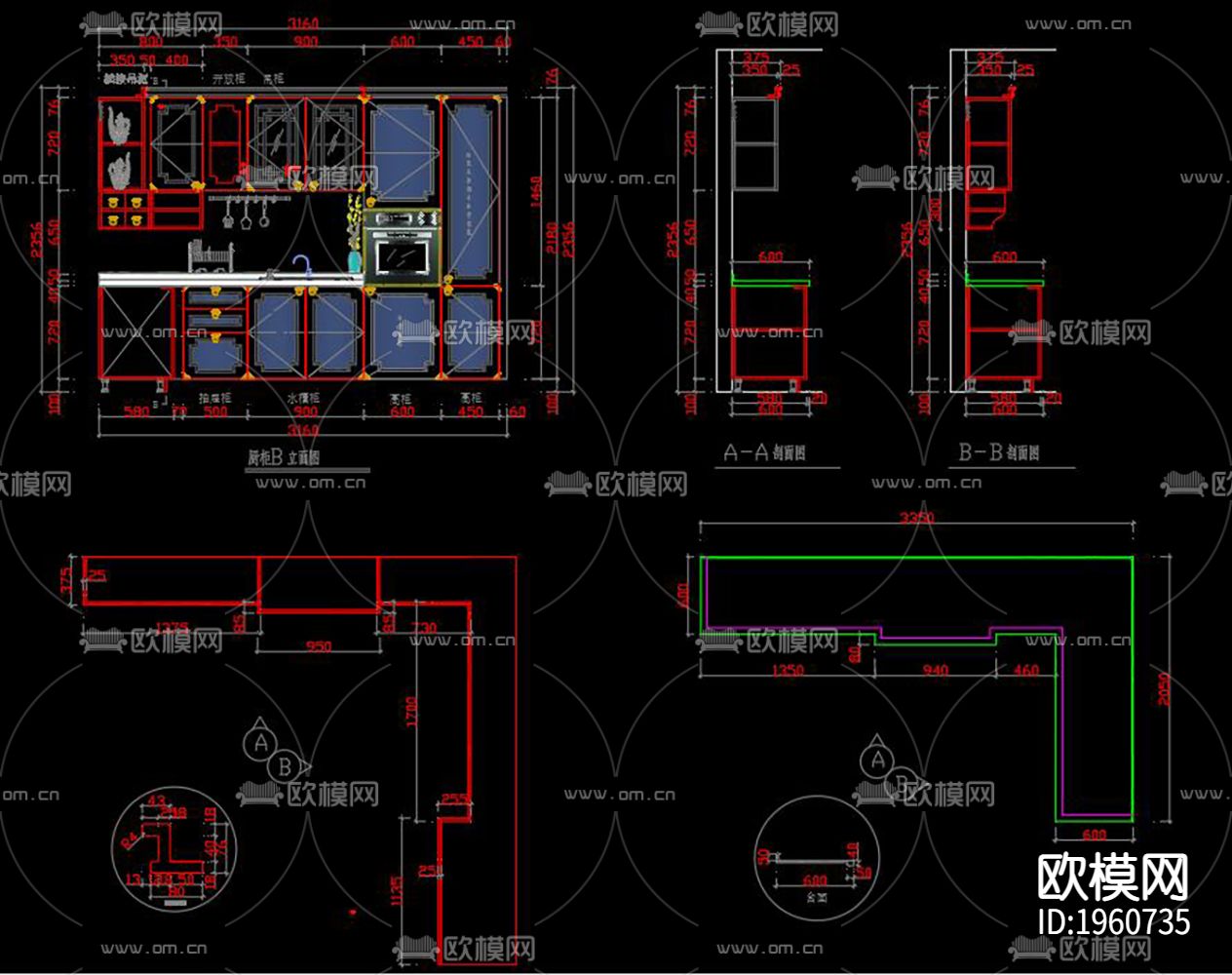 新中式橱柜下载（渲染图6）