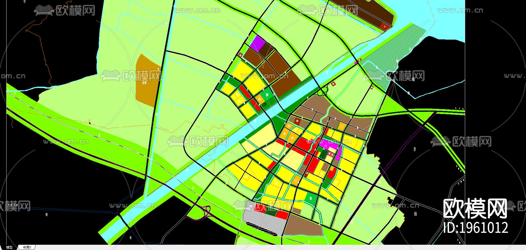 某镇总体规划图下载（渲染图3）