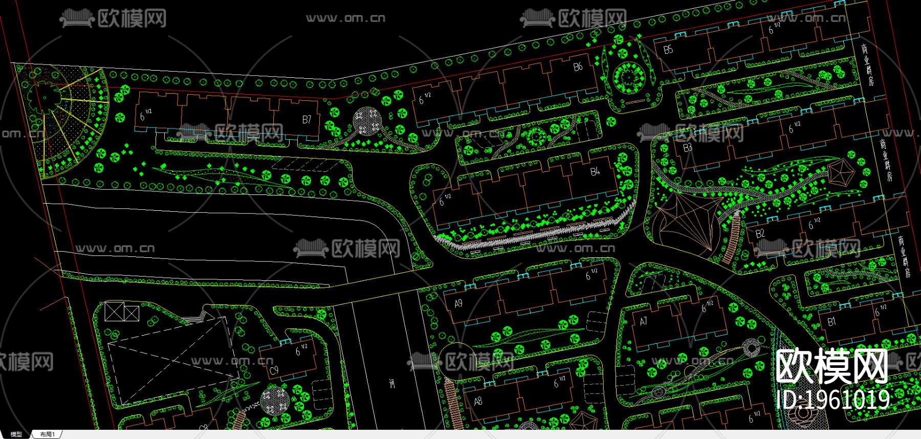 南京某小区的平面规划图下载（渲染图3）
