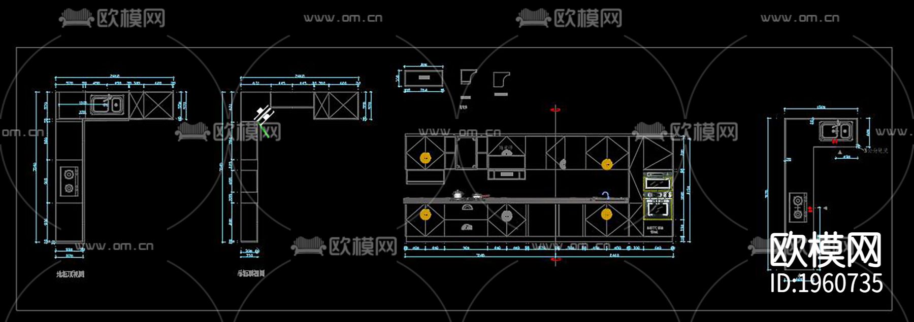 新中式橱柜下载（渲染图2）