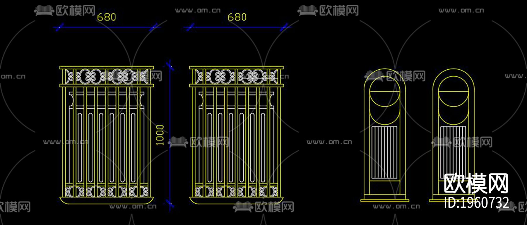 垃圾桶标牌下载（渲染图1）