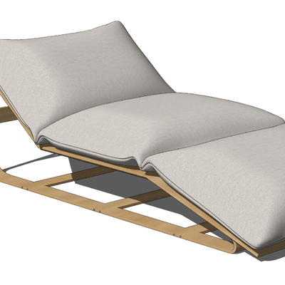  现代休闲躺椅su模型 