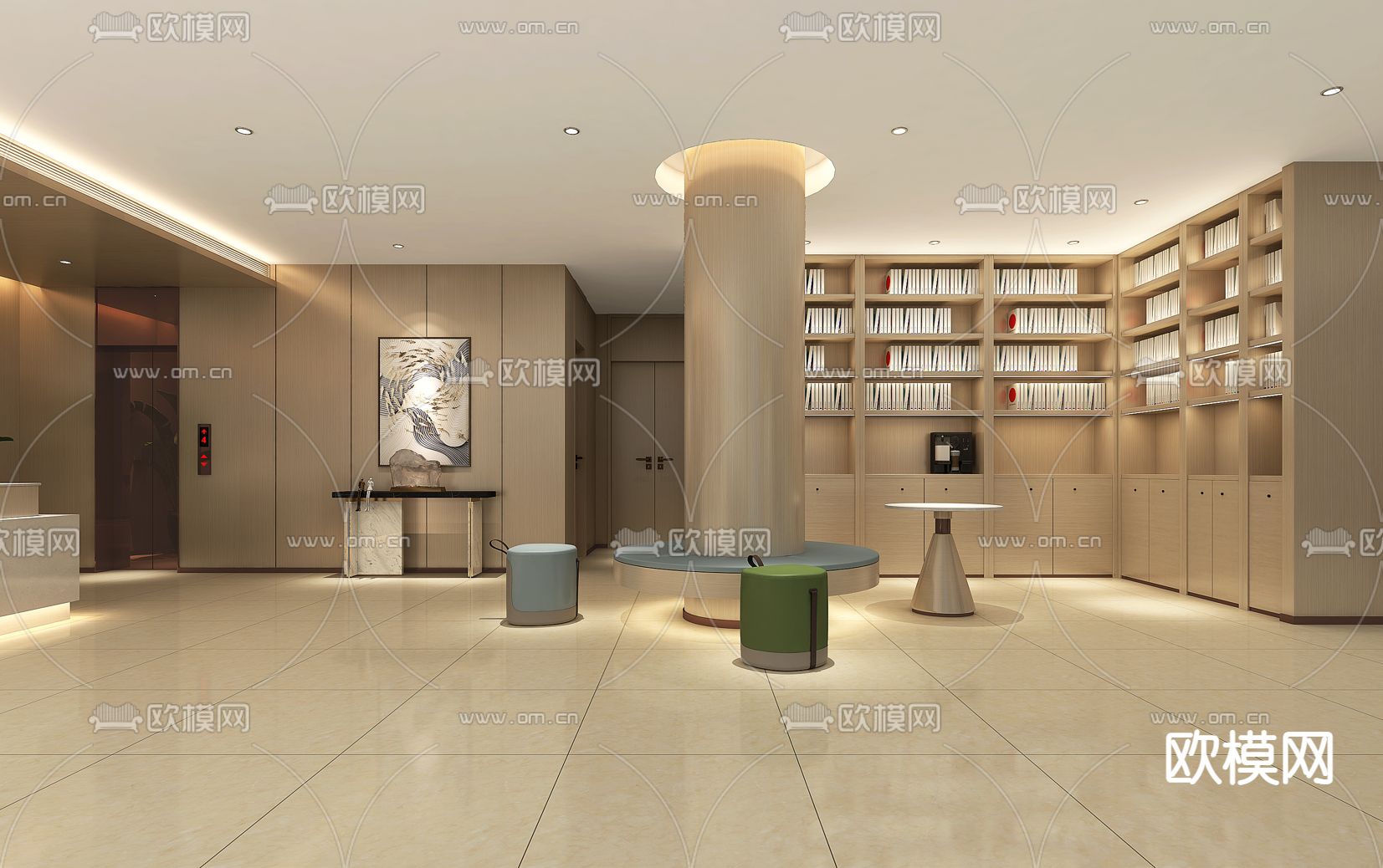 现代快捷酒店免费3d模型