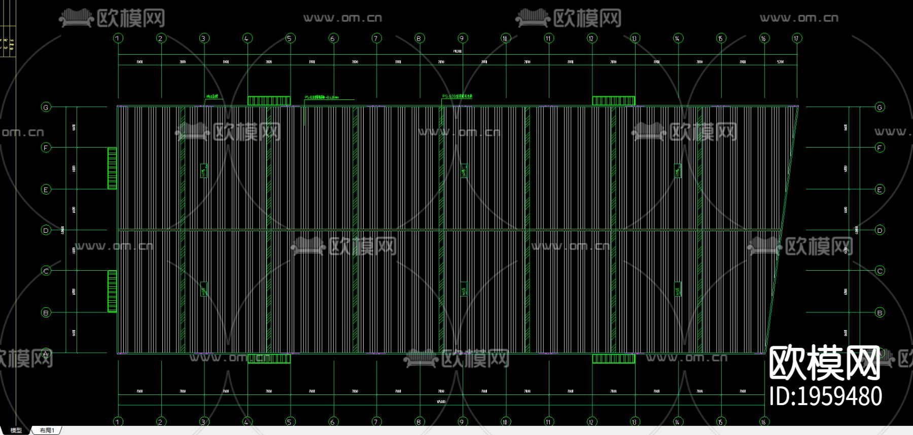 东升二厂方案工程CAD下载（渲染图3）