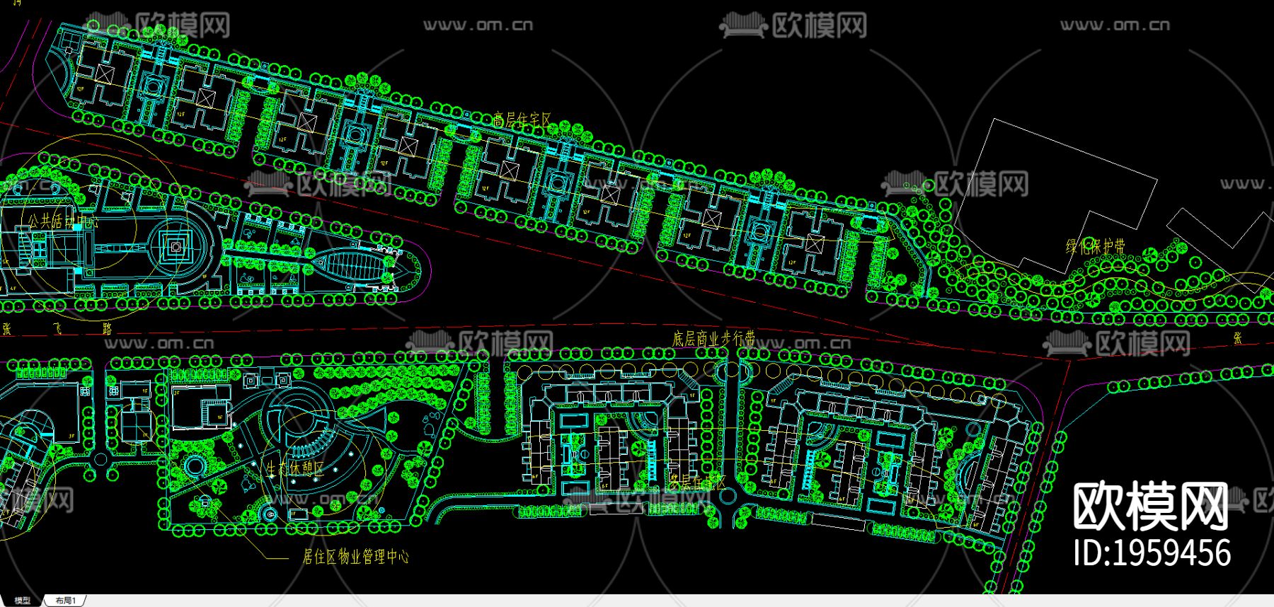 阆中市城市修建性规划与设计下载（渲染图2）