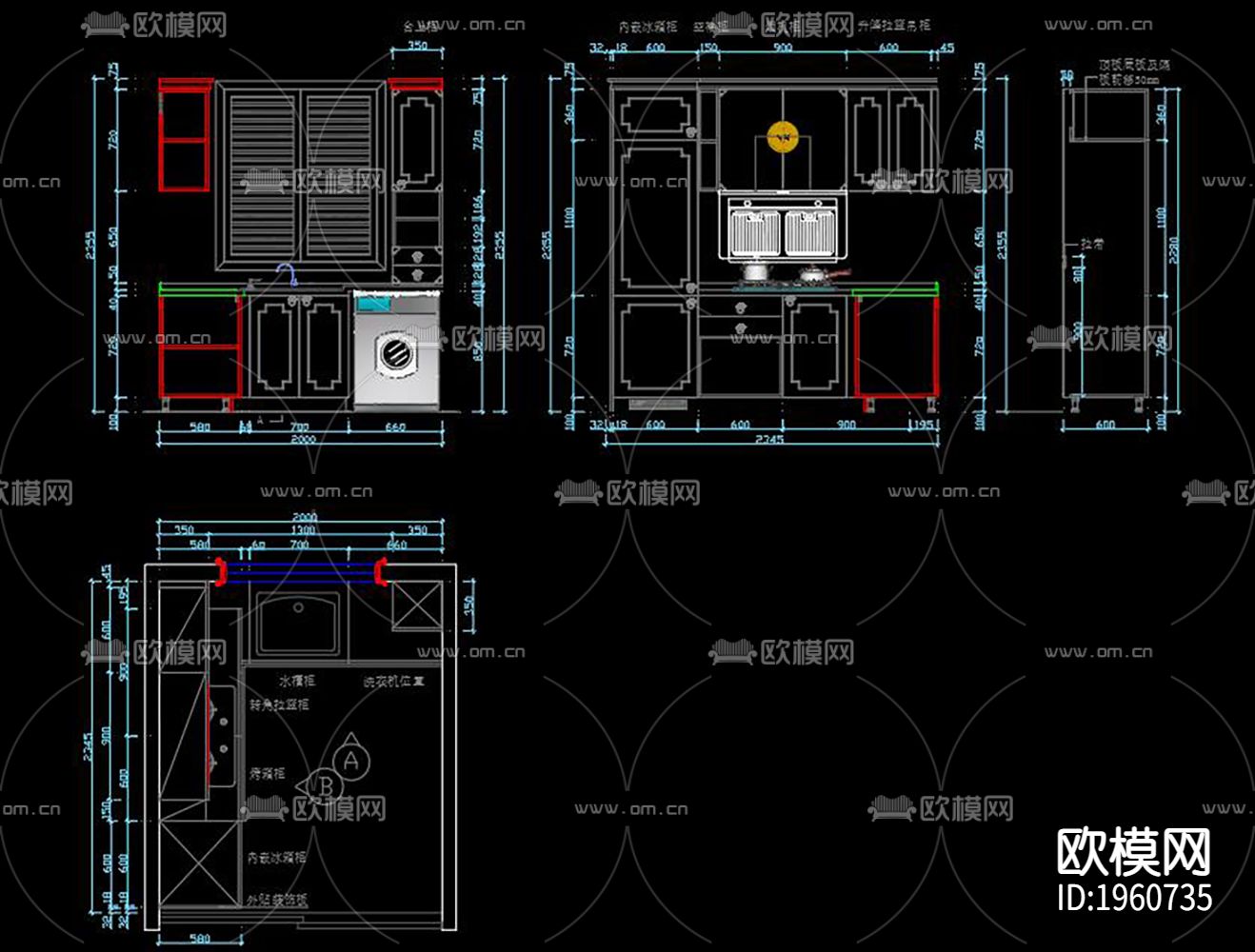 新中式橱柜下载（渲染图5）