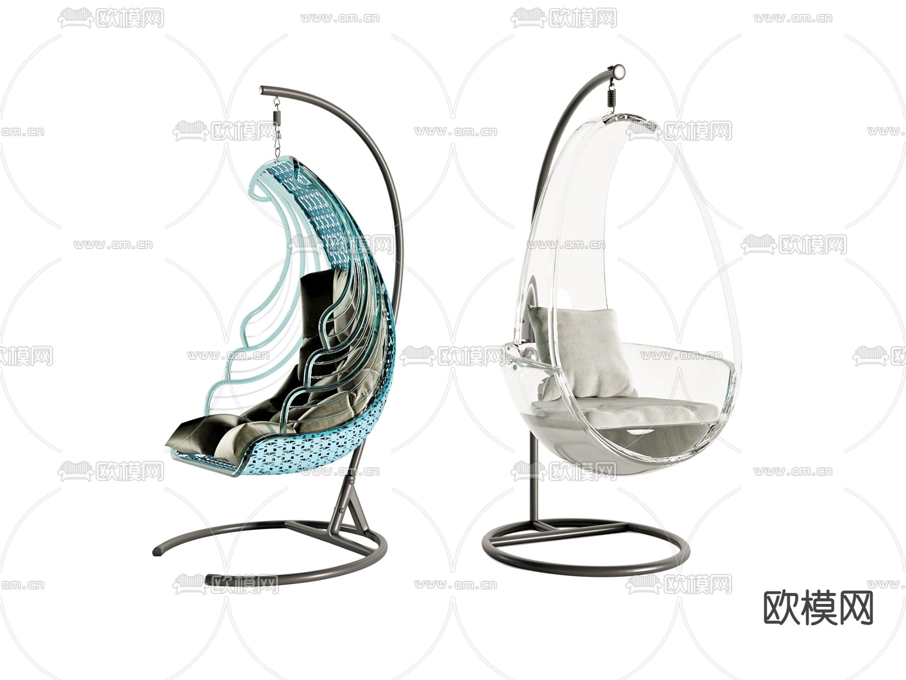 现代吊椅秋千椅3d模型下载