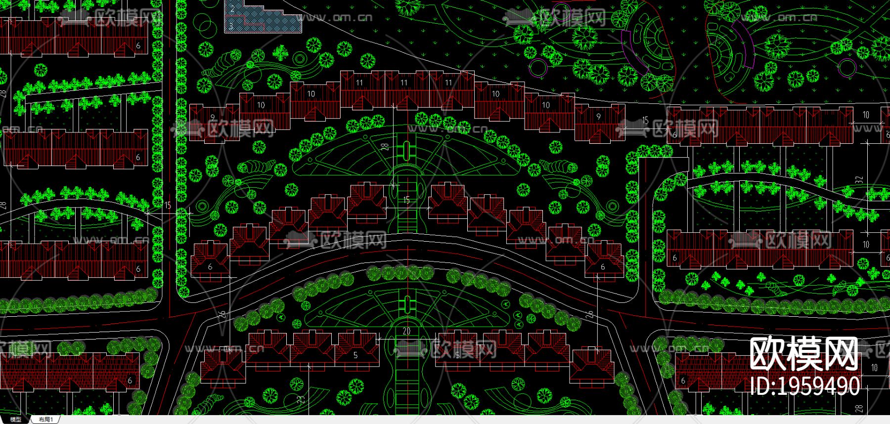 华远-江北通海嘉园规划图下载（渲染图1）