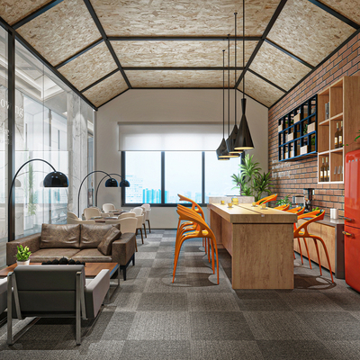 会议室茶水间3d模型