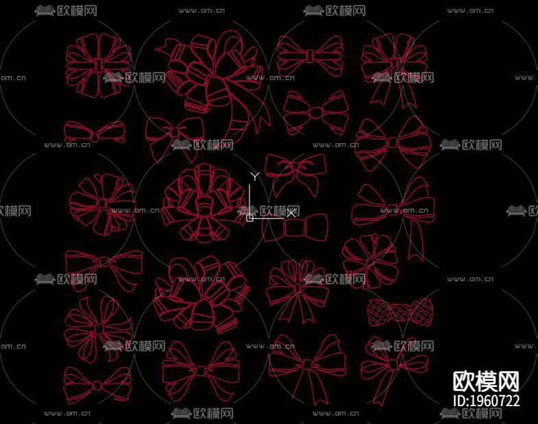 蝴蝶结下载（渲染图1）