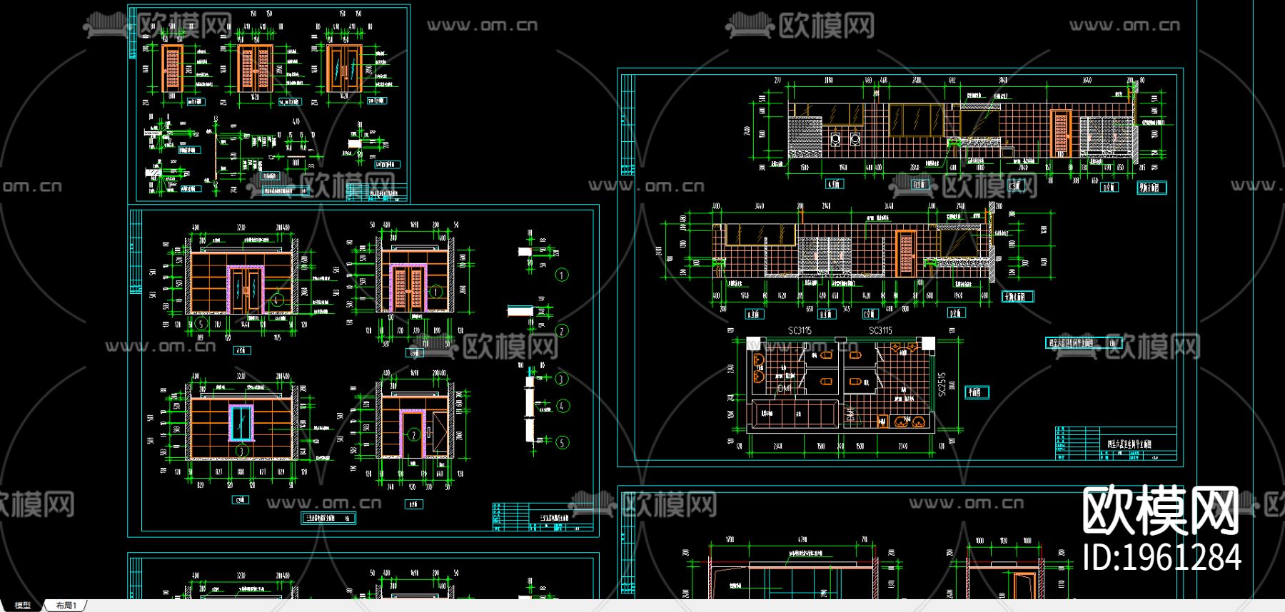电信大楼cad施工图下载（渲染图3）
