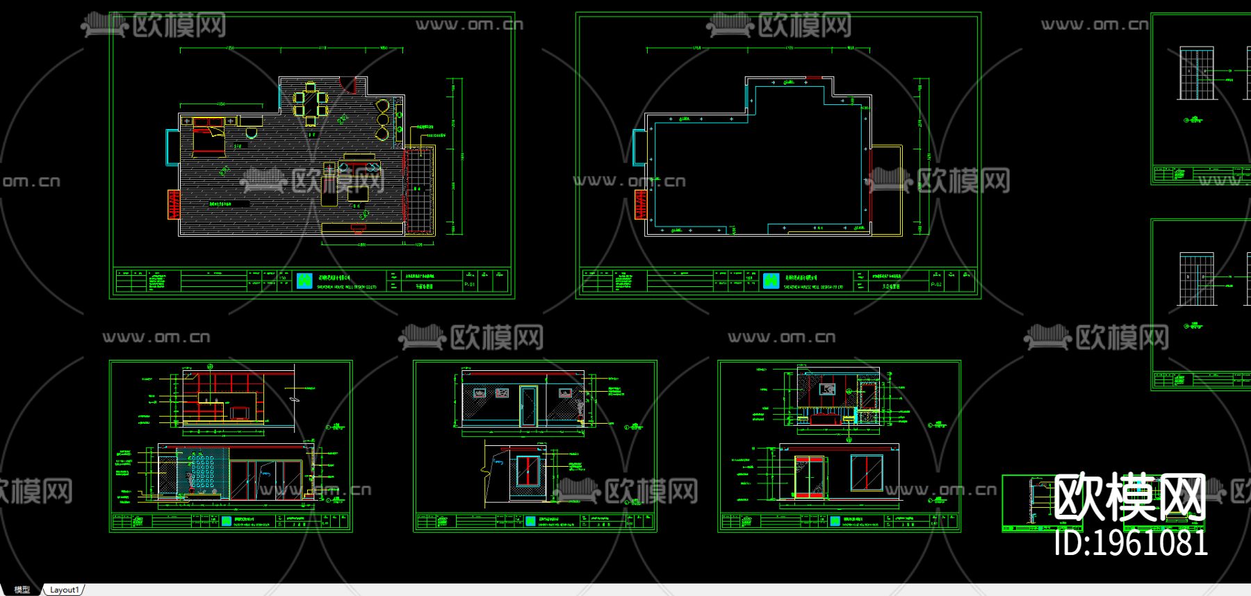 别墅cad施工图-免费3dmax模型库-欧模网