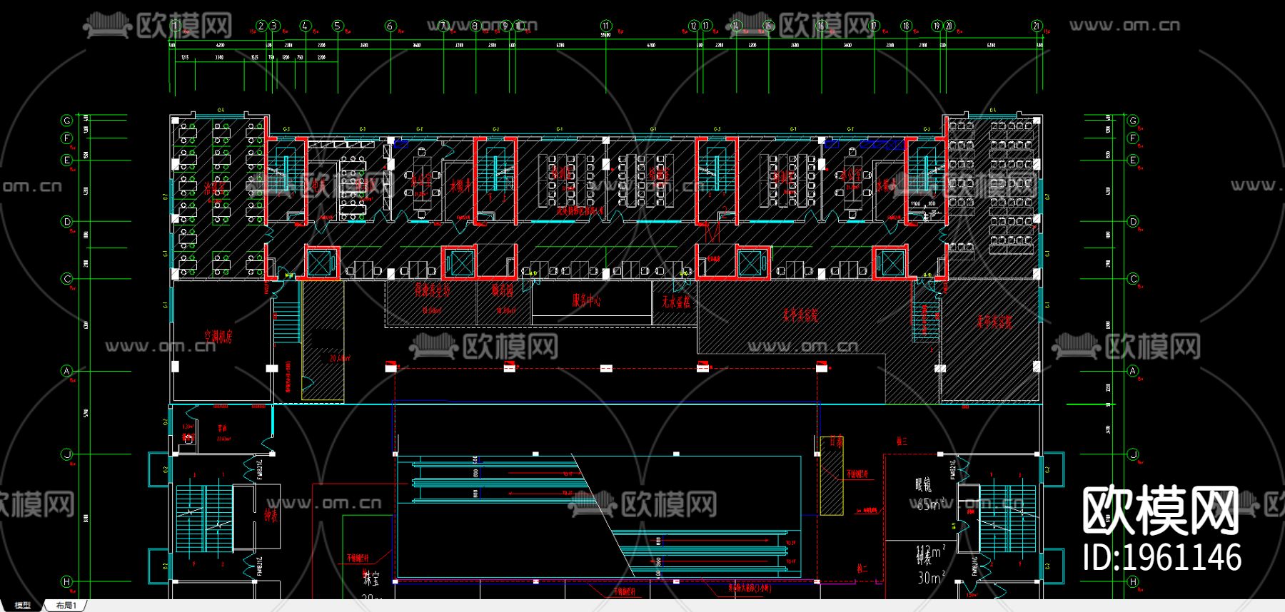 某商场平面图下载（渲染图1）