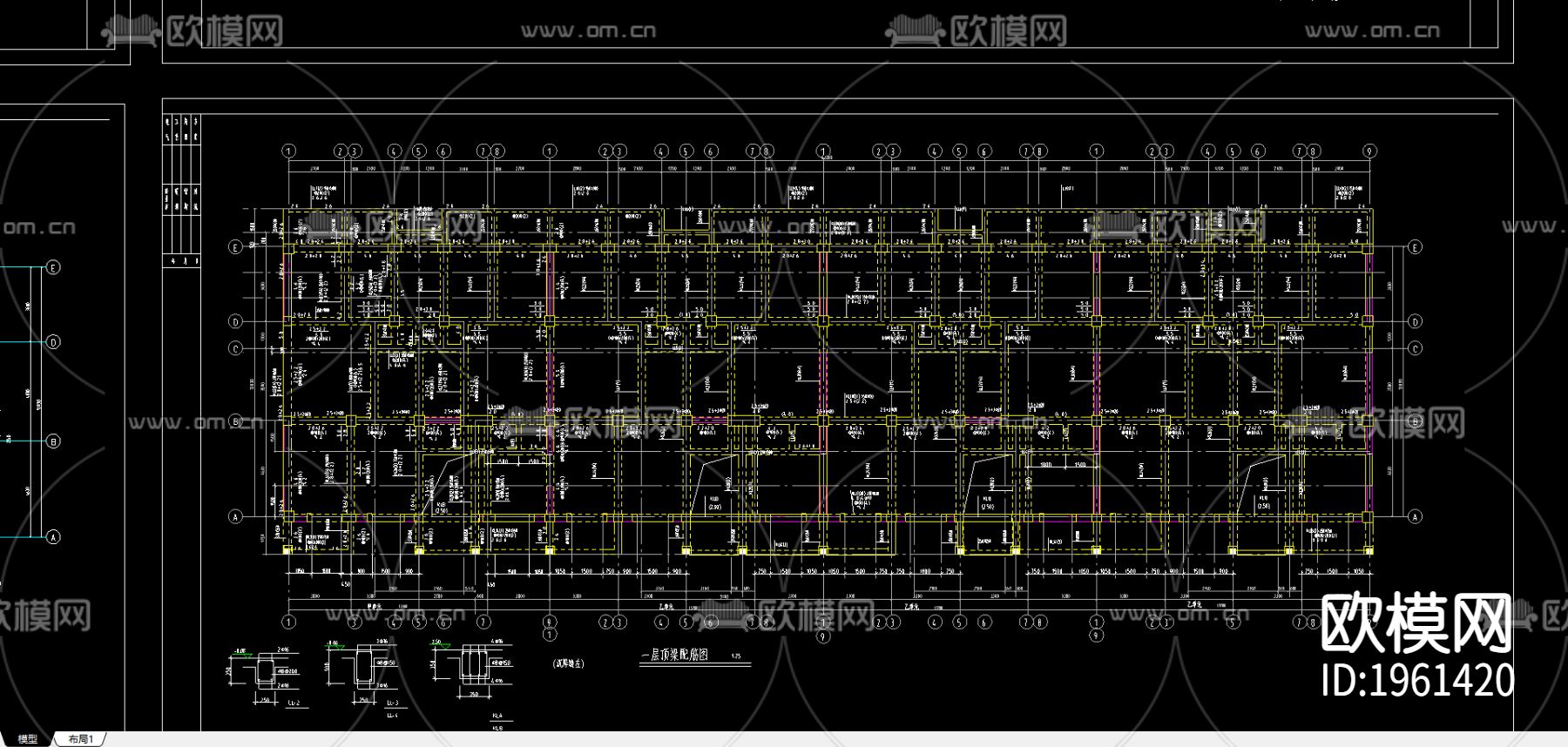底框六层砖混住宅楼下载（渲染图3）
