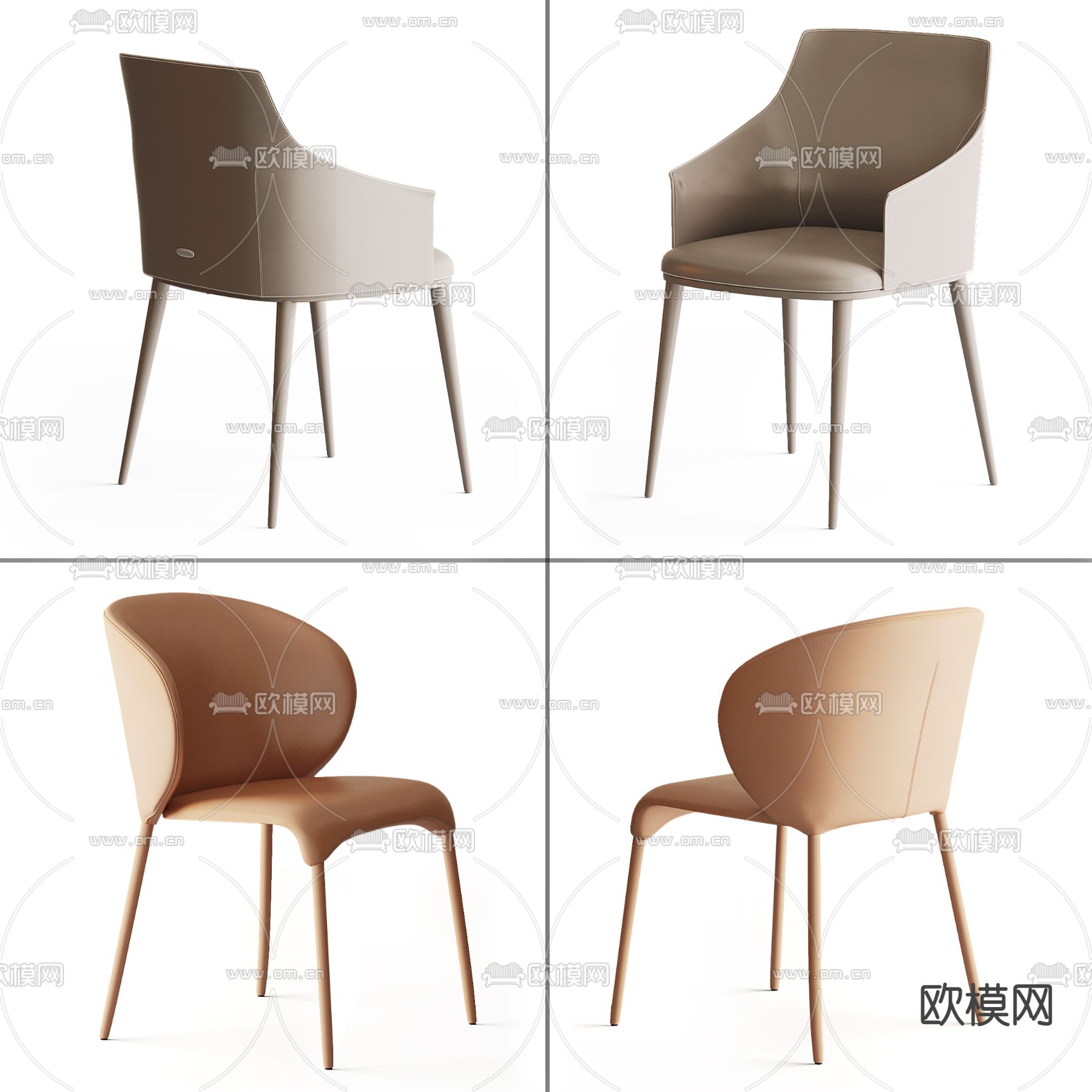 现代餐椅单椅su模型下载（渲染图1）