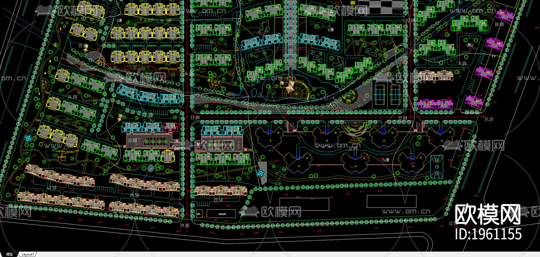 会峰山庄规划总平面图下载（渲染图4）