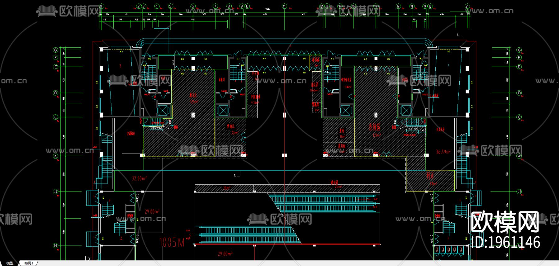 某商场平面图下载（渲染图2）