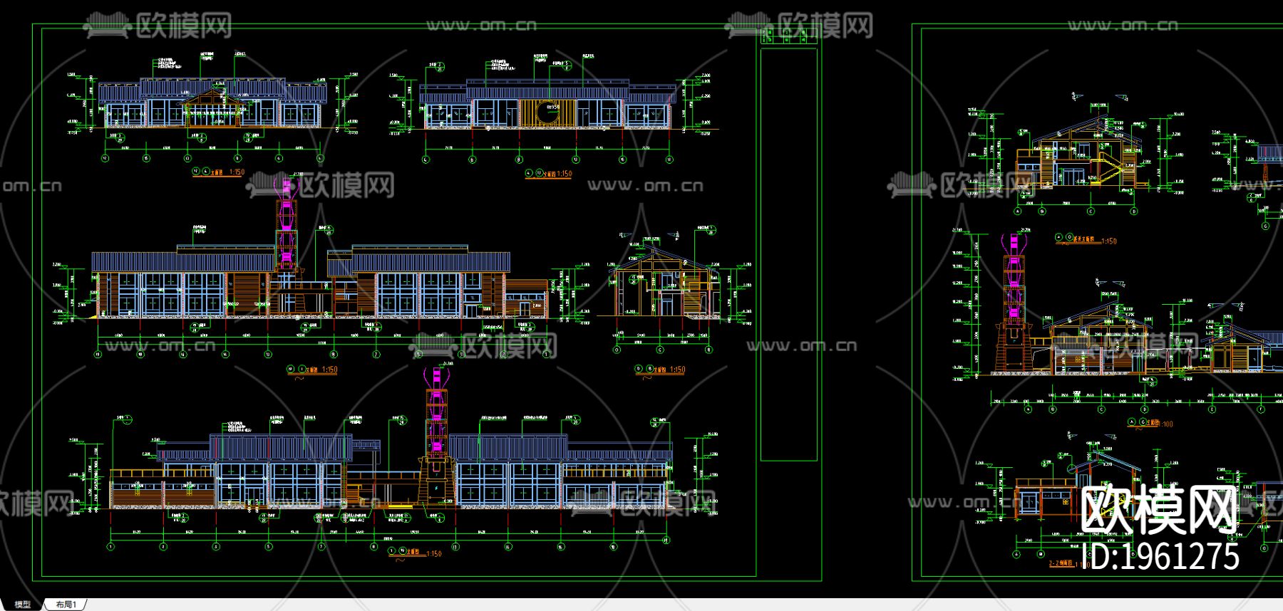 半岛会所A栋施工图下载（渲染图3）