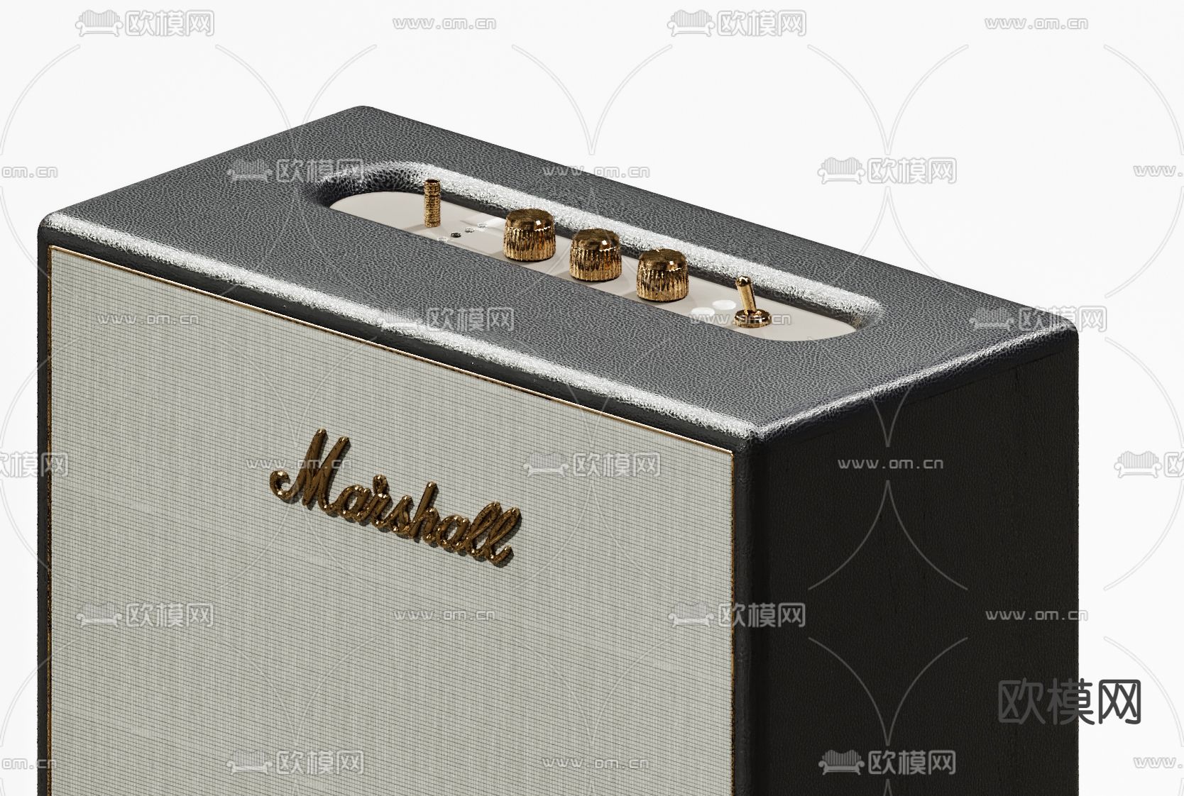 现代马歇尔音响3d模型下载（渲染图3）