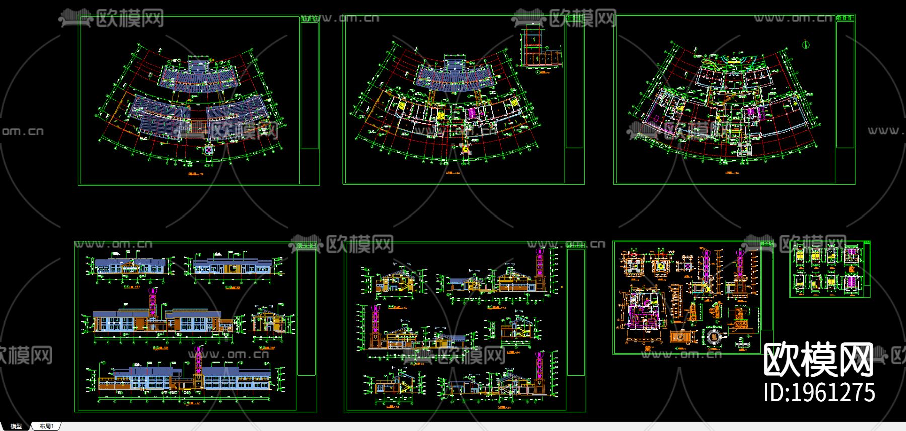 半岛会所A栋施工图下载（渲染图4）