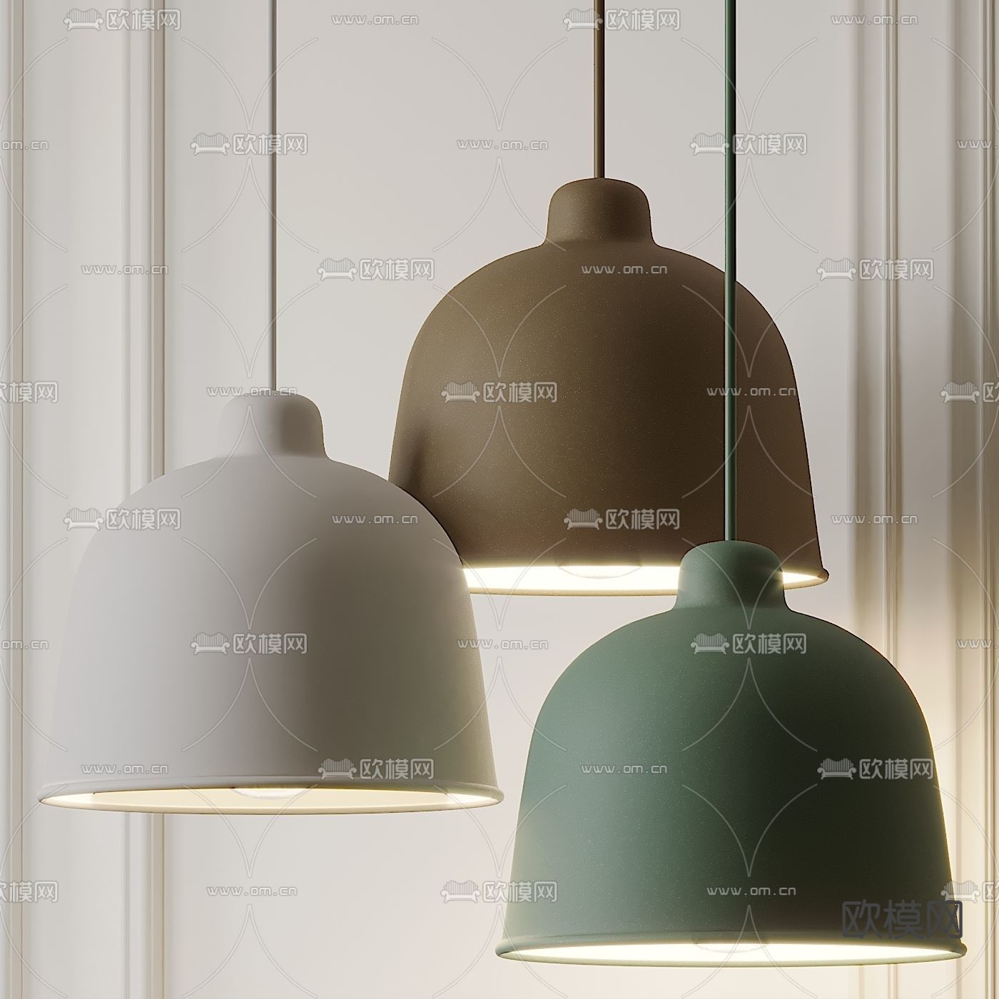 北欧轻奢吊灯3d模型下载