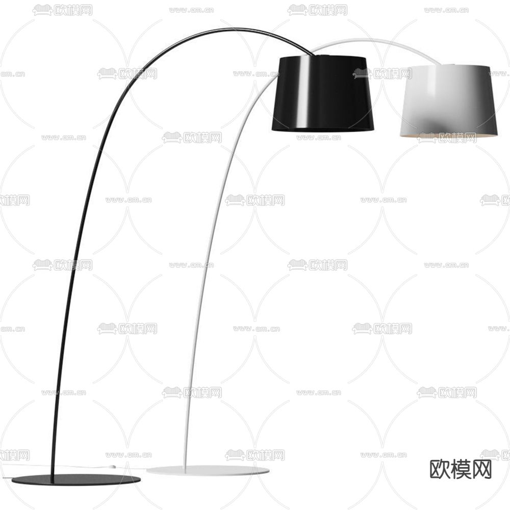 现代落地灯3d模型下载（渲染图1）