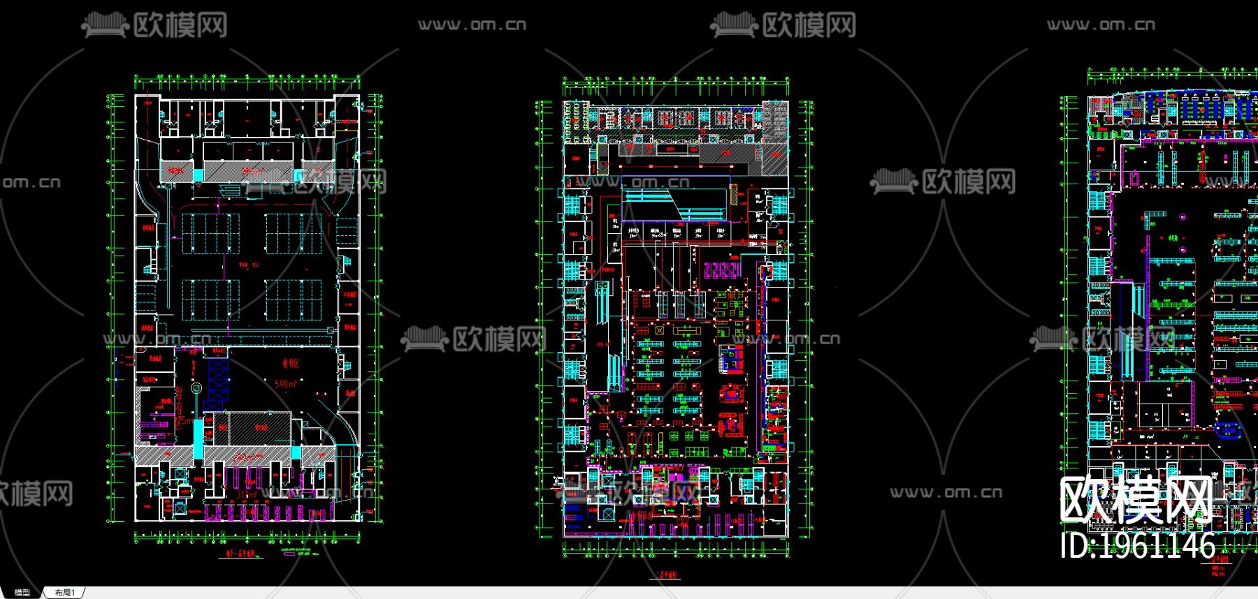 某商场平面图下载（渲染图3）