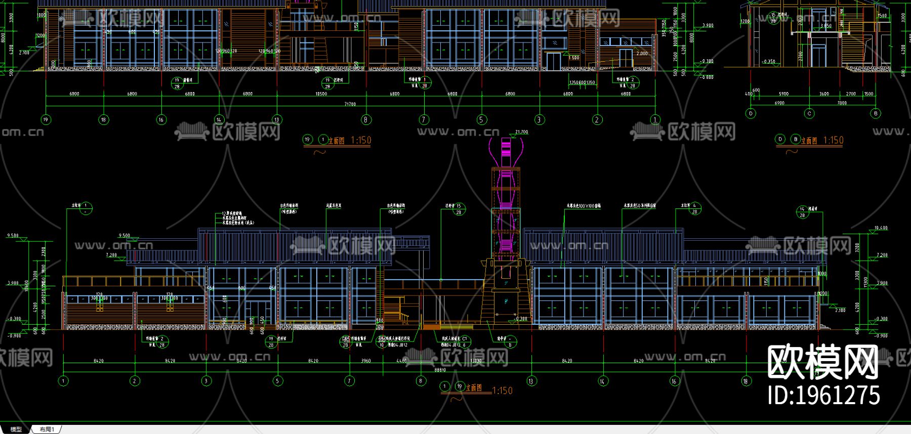 半岛会所A栋施工图下载（渲染图2）