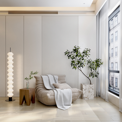  现代布艺懒人沙发su模型 