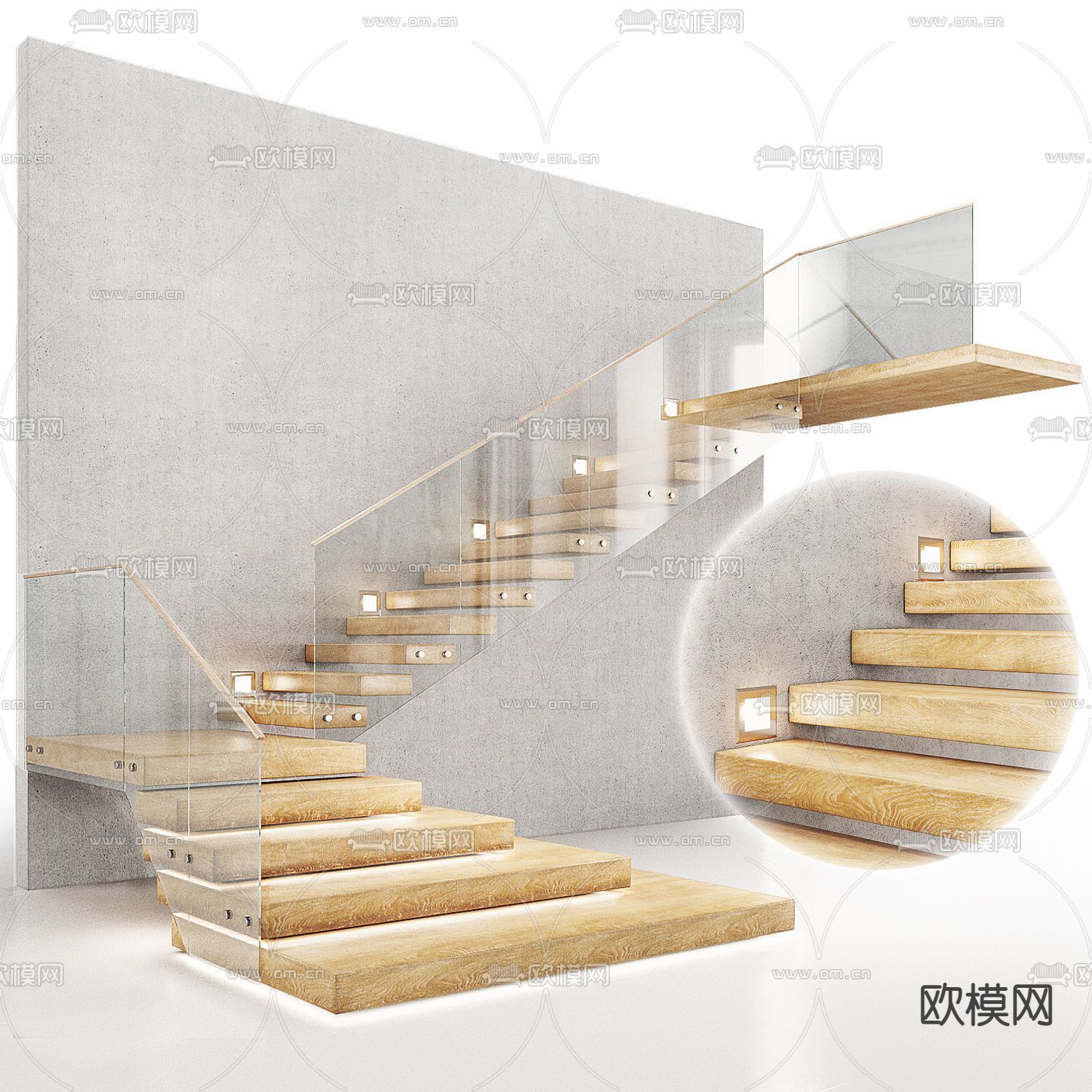 【现代转角楼梯3d模型】建E网_现代转角楼梯3d模型下载[ID:107301157]_打造3d现代转角楼梯模型免费下载平台