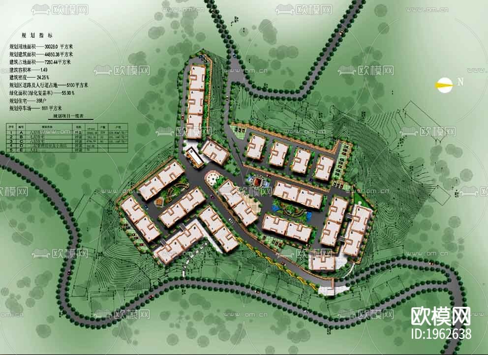 住宅规划cad施工图下载（渲染图2）
