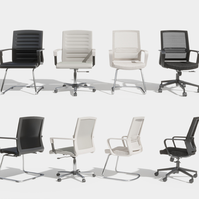  现代办公椅su模型 