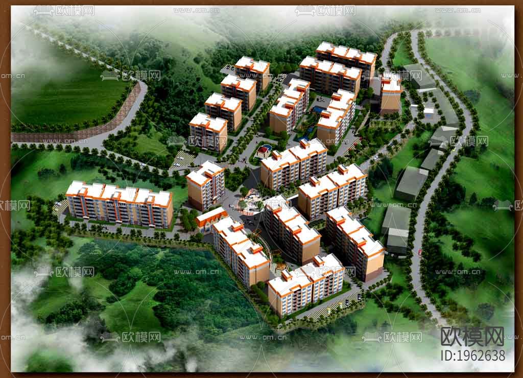 住宅规划cad施工图下载（渲染图3）