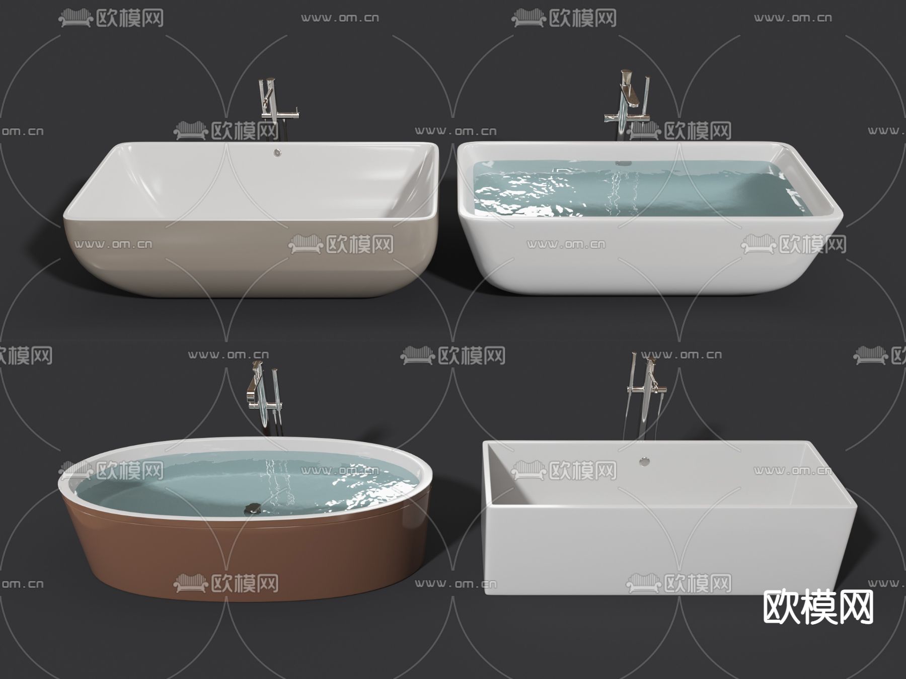 现代浴缸3d模型