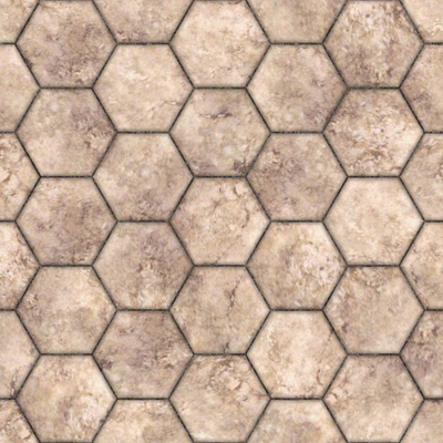  六边形做旧户外地砖 